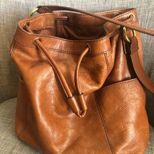 Fossil cognac leather purse